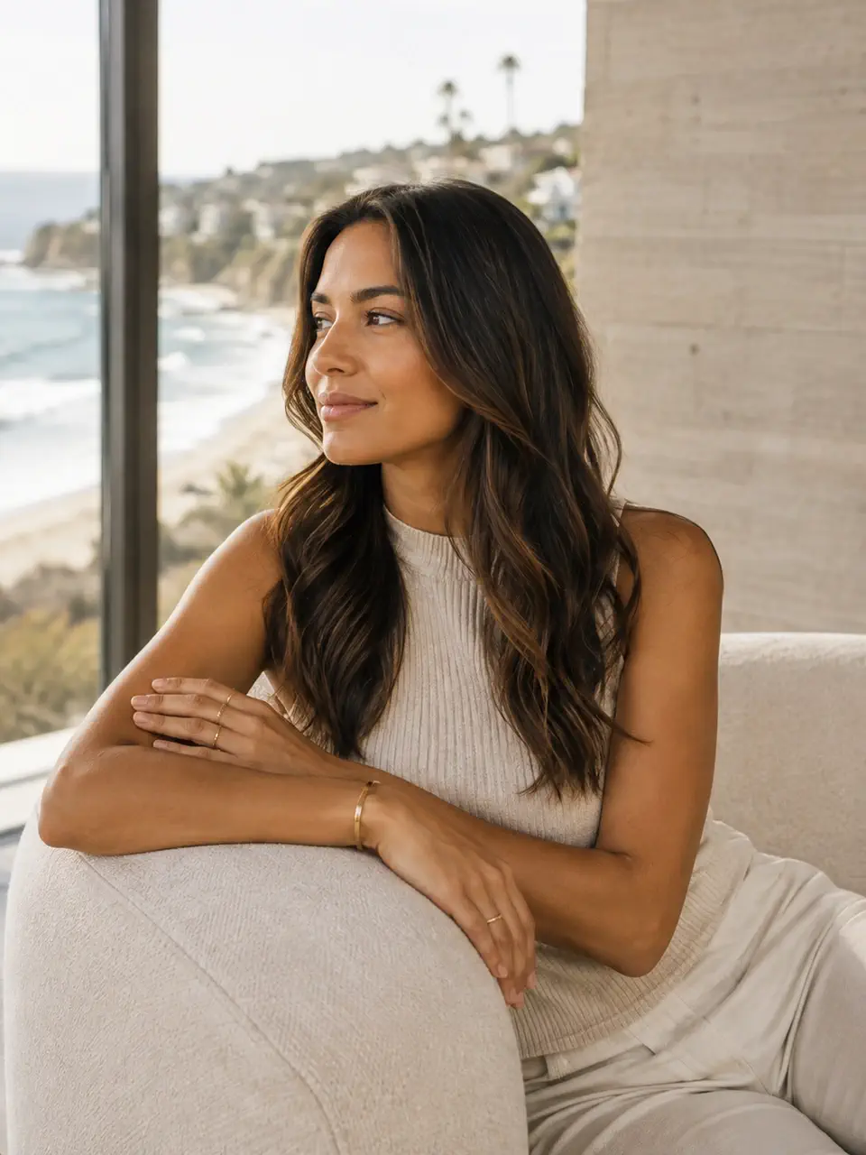 Interior designer Isla Monroe in her Laguna Beach studio