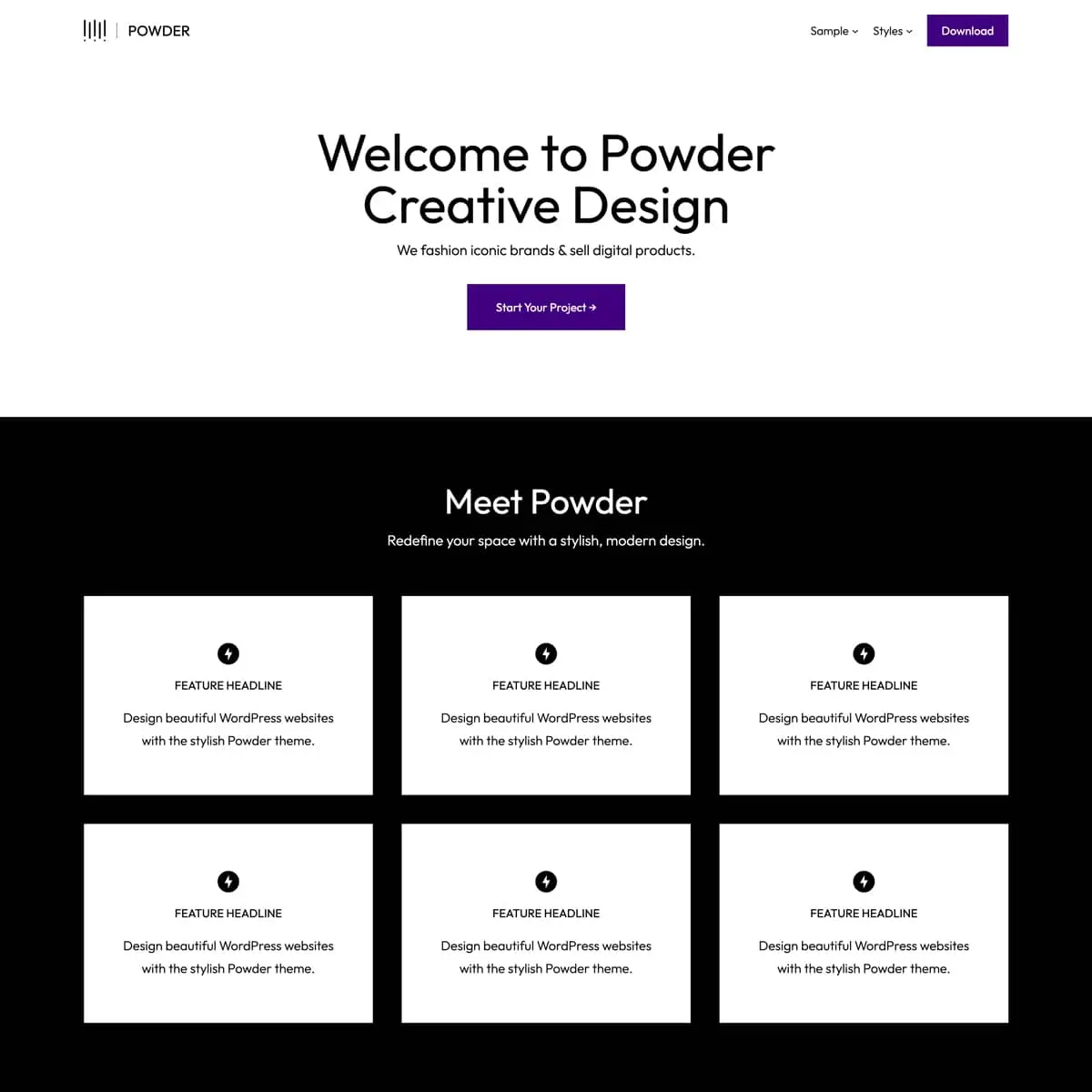 Powder WordPress theme screenshot