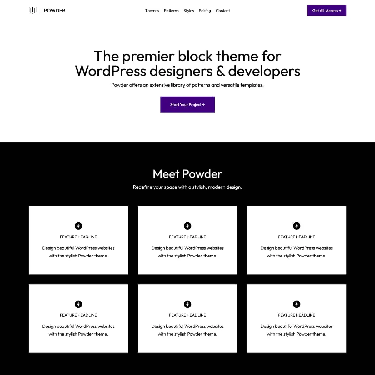 Powder theme screenshot
