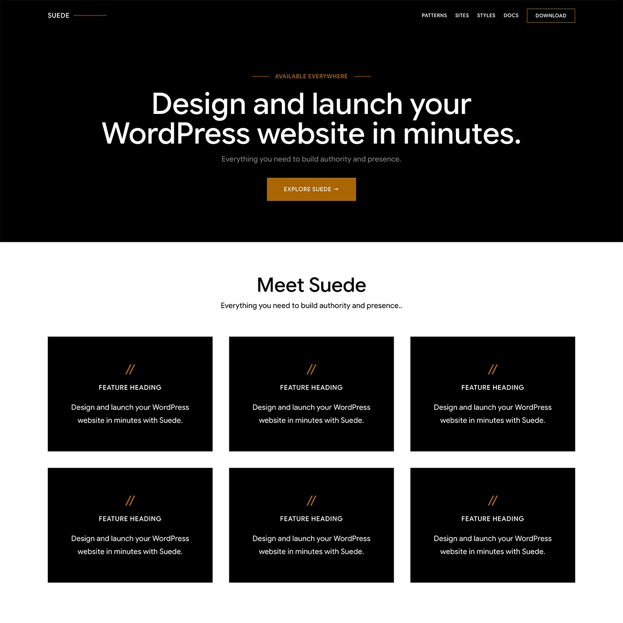 Suede WordPress theme screenshot