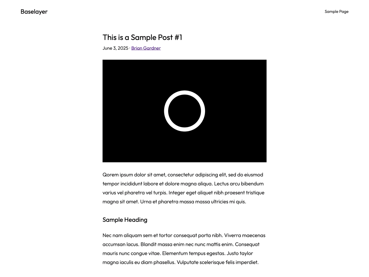 Baselayer WordPress theme screenshot