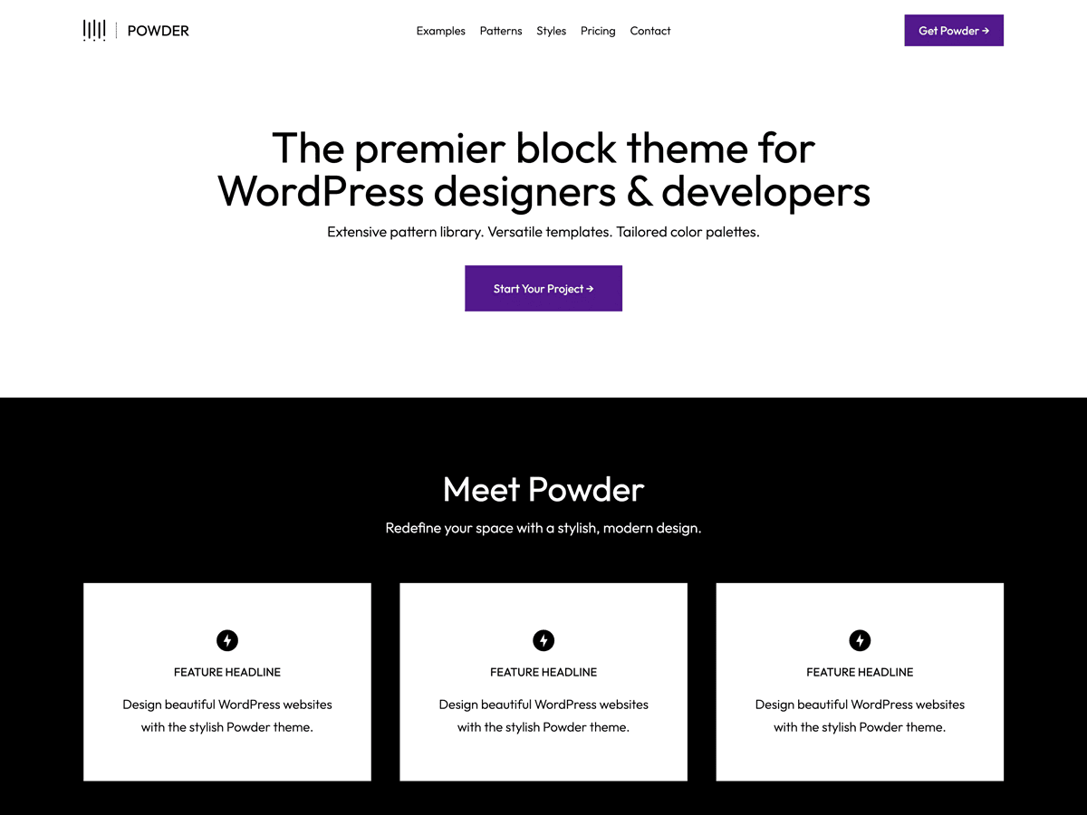 Powder WordPress theme screenshot