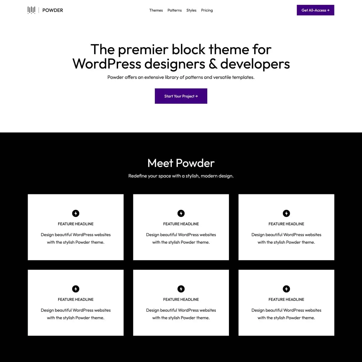 Powder WordPress theme screenshot